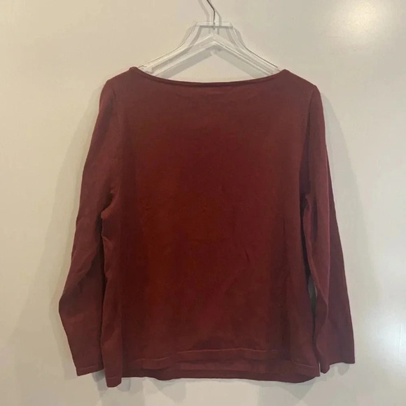 Lane Bryant Maroon Cut Out Bow Accent Sweater Womens Size 14/16 (680) - Picture 2 of 4